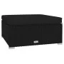 4-teiliges Gartenmöbel-Set und schwarze synthetische Rattankissen von vidaXL, Gartensets - Ref: Foro24-3101640, Preis: 407,03...