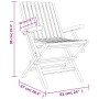 Juego de comedor para jardín 5 piezas madera maciza de teca