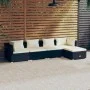 Set de muebles de jardín 5 pzas y cojines ratán sintético negro de vidaXL, Conjuntos de jardín - Ref: Foro24-3101655, Precio:...