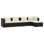 5-piece garden furniture set and black synthetic rattan cushions by vidaXL, Garden sets - Ref: Foro24-3101655, Price: 474,14 ...