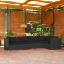 5-teiliges Gartenmöbel-Set und schwarze synthetische Rattankissen von vidaXL, Gartensets - Ref: Foro24-3101688, Preis: 497,56...