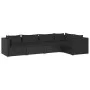 5-teiliges Gartenmöbel-Set und schwarze synthetische Rattankissen von vidaXL, Gartensets - Ref: Foro24-3101688, Preis: 489,09...