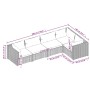 5-teiliges Gartenmöbel-Set und schwarze synthetische Rattankissen von vidaXL, Gartensets - Ref: Foro24-3101688, Preis: 497,56...