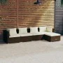 5-teiliges Gartenmöbel-Set und braune Kissen aus synthetischem Rattan von vidaXL, Gartensets - Ref: Foro24-3101658, Preis: 42...