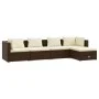 5-teiliges Gartenmöbel-Set und braune Kissen aus synthetischem Rattan von vidaXL, Gartensets - Ref: Foro24-3101658, Preis: 42...