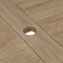 Juego de comedor de jardín 5 piezas madera maciza de teca