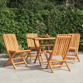 Sillas de jardín plegables 4 uds madera maciza teca 47x47x89 cm