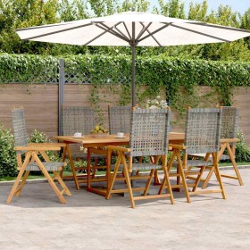 Sillas de jardín plegables 6 uds madera maciza teca 47x47x89 cm