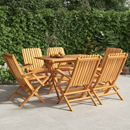 Sillas de jardín plegables 6 uds madera maciza teca 61x67x90 cm