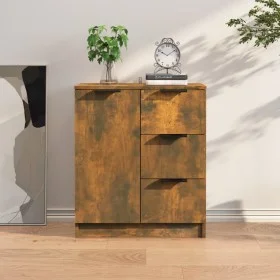 Sideboard aus geräuchertem Eichensperrholz, 60 x 30 x 70 cm von vidaXL, Sideboards - Ref: Foro24-816988, Preis: 74,52 €, Raba...