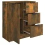 Aparador madera contrachapada color roble ahumado 60x30x70 cm de vidaXL, Aparadores - Ref: Foro24-816988, Precio: 74,23 €, De...