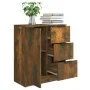 Aparador madera contrachapada color roble ahumado 60x30x70 cm de vidaXL, Aparadores - Ref: Foro24-816988, Precio: 74,23 €, De...