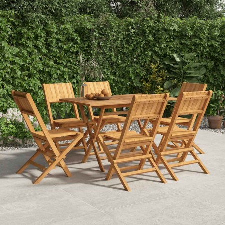 Sillas de jardín plegables 6 uds madera maciza teca 47x61x90 cm