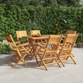 Sillas de jardín plegables 6 uds madera maciza teca 55x61x90 cm