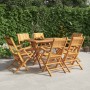 Sillas de jardín plegables 6 uds madera maciza teca 55x61x90 cm