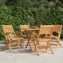 Sillas de jardín plegables 4 uds madera maciza teca 55x62x90 cm