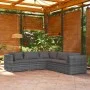 Set de muebles de jardín 5 pzas y cojines ratán sintético gris de vidaXL, Conjuntos de jardín - Ref: Foro24-3101701, Precio: ...