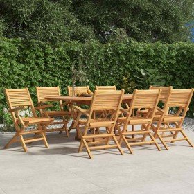 Sillas de jardín plegables 8 uds madera maciza teca 55x62x90 cm
