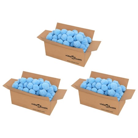 Bolas filtro de piscina antibacterias azul 2100 g polietileno