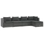 5-piece garden furniture set and gray synthetic rattan cushions by vidaXL, Garden sets - Ref: Foro24-3101661, Price: 474,79 €...