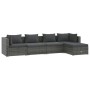 5-teiliges Gartenmöbel-Set und graue synthetische Rattankissen von vidaXL, Gartensets - Ref: Foro24-3101661, Preis: 492,94 €,...