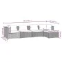 5-piece garden furniture set and gray synthetic rattan cushions by vidaXL, Garden sets - Ref: Foro24-3101661, Price: 474,79 €...