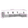 5-teiliges Gartenmöbel-Set und graue synthetische Rattankissen von vidaXL, Gartensets - Ref: Foro24-3101661, Preis: 492,94 €,...