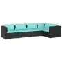 5-piece garden furniture set and black synthetic rattan cushions by vidaXL, Garden sets - Ref: Foro24-3101689, Price: 447,19 ...