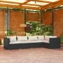 Gartenmöbelset 5-tlg. und Kissen Kunststoff Rattan schwarz von vidaXL, Gartensets - Ref: Foro24-3101687, Preis: 447,05 €, Rab...