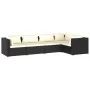 5-piece garden furniture set with black synthetic rattan cushions by vidaXL, Garden sets - Ref: Foro24-3101687, Price: 450,22...