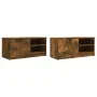 TV furniture 2 pcs smoked oak plywood 80x35x36.5 cm by vidaXL, TV Furniture - Ref: Foro24-817118, Price: 77,74 €, Discount: %