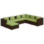 7-piece garden furniture set and brown synthetic rattan cushions by vidaXL, Garden sets - Ref: Foro24-3101836, Price: 758,31 ...