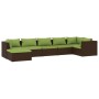 7-piece garden furniture set and brown synthetic rattan cushions by vidaXL, Garden sets - Ref: Foro24-3101828, Price: 771,10 ...