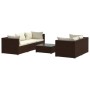 Gartenmöbel Set 6 Stück und Kissen braun synthetischen Rattan von vidaXL, Gartensets - Ref: Foro24-3101490, Preis: 516,77 €, ...