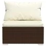 Garden furniture set 6 pieces with brown synthetic rattan cushions by vidaXL, Garden sets - Ref: Foro24-3101490, Price: 488,0...