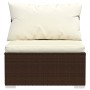 Gartenmöbel Set 6 Stück und Kissen braun synthetischen Rattan von vidaXL, Gartensets - Ref: Foro24-3101490, Preis: 516,77 €, ...