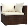Gartenmöbel Set 6 Stück und Kissen braun synthetischen Rattan von vidaXL, Gartensets - Ref: Foro24-3101490, Preis: 516,77 €, ...