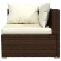 Garden furniture set 6 pieces with brown synthetic rattan cushions by vidaXL, Garden sets - Ref: Foro24-3101490, Price: 488,0...