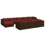 Gartenmöbel-Set 10-teilig und braune synthetische Rattankissen von vidaXL, Gartensets - Ref: Foro24-3102043, Preis: 960,84 €,...
