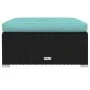 Set de muebles de jardín 6 pzas y cojines ratán sintético negro de vidaXL, Conjuntos de jardín - Ref: Foro24-3101809, Precio:...