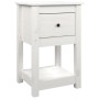 Solid white pine wood bedside table 40x35x61.5 cm by vidaXL, Lockers and storage cabinets - Ref: Foro24-821731, Price: 64,24 ...