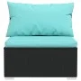 7-piece garden furniture set with black synthetic rattan cushions by vidaXL, Garden sets - Ref: Foro24-3101825, Price: 705,87...