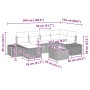 Conjunto de sofá de jardín con cojín 7 pcs Gris Poliratán