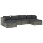 6-teiliges Gartenmöbel-Set und graue synthetische Rattankissen von vidaXL, Gartensets - Ref: Foro24-3101805, Preis: 561,48 €,...