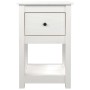 Solid white pine wood bedside table 40x35x61.5 cm by vidaXL, Lockers and storage cabinets - Ref: Foro24-821731, Price: 64,24 ...