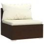 4-teiliges Gartenmöbel-Set und braune synthetische Rattankissen von vidaXL, Gartensets - Ref: Foro24-3101674, Preis: 364,11 €...