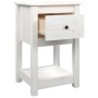 Solid white pine wood bedside table 40x35x61.5 cm by vidaXL, Lockers and storage cabinets - Ref: Foro24-821731, Price: 64,24 ...