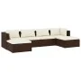 6-piece garden furniture set and brown synthetic rattan cushions by vidaXL, Garden sets - Ref: Foro24-3101802, Price: 493,63 ...