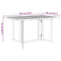 Conjunto de Comedor de Jardín 7 pcs Marrón 140 x 80 x 75 cm