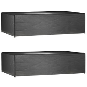 Fundas muebles jardín 2 uds 16 ojales rectangular 325x205x90 cm